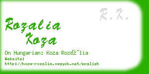 rozalia koza business card